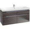 Villeroy & boch Subway 2.0 wastafelonderkast 128.7x59x44.9cm Oak graphite SW118773 Villeroy & boch Subway 2.0 wastafelonderkast 128.7x59x44.9cm Oak graphite SW118773