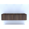 H&R badmeubelen Juice Wastafelonderkast - 180x45x40cm - afgeronde hoeken - 2 lades - geïntegreerde greep - dark oak SW867599