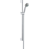 Hansgrohe Crometta 85 Unica ensemble barre de douche coulissante 65cm incluant douchette Crometta 85 Green chrome 0451036