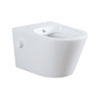 Wiesbaden Vesta WC suspendu rimless avec robinet de bidet eau froide brillant blanc SW1247947