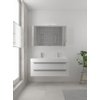 Bruynzeel Bando badmeubelset 120x45cm 2 kraangaten 1 wasbak 2 lades met spiegelkast met softclose Composiet glans wit SW383325 Bruynzeel Bando badmeubelset 120x45cm 2 kraangaten 1 wasbak 2 lades met spiegelkast met softclose Composiet glans wit SW383325