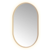 Hotbath &MORE Spiegel Oval - 80x120cm - direct en indirect LED - spiegelverwarming - dimbaar - met afstandsbediening - PVD - geborsteld koper SW1245622