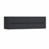 H&R Badmeubelen Juice Wastafelonderkast - 180x45x50cm - rechterhoek afgerond - 4 lades - geïntegreerde greep - Dark blue mat SW1491700