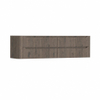 H&R Badmeubelen Juice Wastafelonderkast - 180x45x50cm - linkerhoek afgerond - 4 lades - geïntegreerde greep - Tucson oak SW1491426