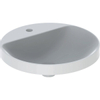 Geberit Variform lavabo - 48x48x17.8cm - rond - 1 trou de robinet - sans trop-plein - blanc SW421978