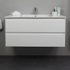 Adema Bella badmeubel met keramiek wastafel 1 kraangat 100x55x46cm Wit hoogglans SW398072 Adema Bella badmeubel met keramiek wastafel 1 kraangat 100x55x46cm Wit hoogglans SW398072