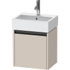Duravit Ketho.2 Wastafelonderbouwkast - met 1 deur - 43.4x33.8x44cm links - met greep antraciet - taupe mat SW772826