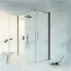 Fortifura Galeria Douchecabine - 70x160x200 - Profiel veiligheidsglas - antikalk - PVD - geborsteld gunmetal (antraciet) SW1446150