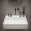 Ideavit SolidBliss Wastafel 60x40x16cm 0 kraangaten Solid surface mat wit SW420096