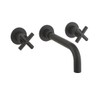 Crosswater MPRO Crosshead Robinet lavabo encastrable 3 trous - avec poignée croix - noir mat SW648393