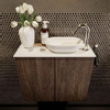 Mondiaz Fowy Meuble de toilette - 60x50x23cm - marron foncé mat - 1 trou de robinet - lavabo à droite - 2 portes - solid surface - plan Mélamine - lavabo : blanc SW761355 Mondiaz Fowy Meuble de toilette - 60x50x23cm - marron foncé mat - 1 trou de robinet - lavabo à droite - 2 portes - solid surface - plan Mélamine - lavabo : blanc SW761355