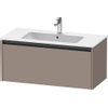 Duravit Ketho.2 Wastafelonderbouwkast - met 1 lade - 101x48x44cm - met greep antraciet - basalt mat SW772205