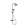 Adema sparkle 2.0 ensemble de douche à effet pluie avec thermostat douche de tête 20cm douchette à main 3 positions noir SW773198