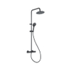 Adema Sparkle 2.0 regendoucheset – thermostatisch – Ø20 cm hoofddouche – handdouche – glijstang 114,5 cm – zwart mat SW773198