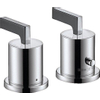 AXOR Citterio set de finition pour mitigeur thermostatique de bord de baignoire 2 trous avec poignées droites 0450279
