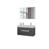 Bruynzeel Mino badmeubelset 100x56x38cm met spiegel grafiet SW112834 Bruynzeel Mino badmeubelset 100x56x38cm met spiegel grafiet SW112834