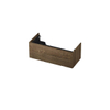 INK Wastafelonderkast - 100x45x37.6cm - 1 lade - push to open - met recht opdekfront - Eiken - Charcoal SW439327
