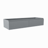 Mondiaz FOGE wastafelonderkast - 130x45x25cm - 2 lades - uitsparing midden - softclose - Plata SW1015457