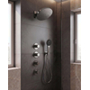 Uniforma ensemble de douche pluie encastré – thermostatique – douche de tête Ø 32 cm avec cascade – douchette avec support – gunmetal SW1578140