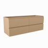 Mondiaz Hay Meuble sous vasque - 130x45x50cm - 4 tiroirs - softclose - 1 découpe droite - Oro SW1015983