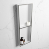 Mondiaz Easy nis 29.5x149.5x8cm voor Inbouw/opbouw 2 open vakken Solid surface Talc/Urban SW643822