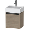 Duravit Ketho.2 Wastafelonderbouwkast - met 1 deur - 43.4x33.8x44cm rechts - met greep antraciet - eiken terra mat SW772368