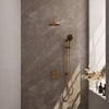 BRAUER Gold Edition ensemble de douche pluie encastré – douche de tête Ø 20 cm – bras mural courbé 40 cm – avec inverseur – barre de douche 70 cm SW547695