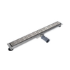 Saniclass Caniveau de douche 80x7x6.7cm peu profond avec évacuation latérale Inox SW17981 Saniclass Caniveau de douche 80x7x6.7cm peu profond avec évacuation latérale Inox SW17981