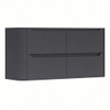 H&R Badmeubelen Juice Wastafelonderkast - 120x45x50cm - linkerhoek afgerond - 4 lades - geïntegreerde greep - antraciet mat SW1571748