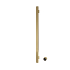 Hotbath &MORE Handdoekradiator - 19x115cm - vierkant - 1 stangen - verticaal - met schakelaar - PVD - geborsteld messing (goud) SW1245830