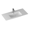 Sanicare Q8 wastafel 101x46.5cm 1 kraangat met overloop rechthoek keramiek wit SW536867 Sanicare Q8 wastafel 101x46.5cm 1 kraangat met overloop rechthoek keramiek wit SW536867