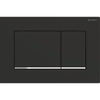 Geberit Sigma20 plaque de commande - chasse à 2 touches - carré - chrome noir mat SW242685