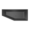 Xenz Society Baignoire d'angle - 180x80x48 - bonde Centrale - Droite - Compact - acrylique - ebony SW103204