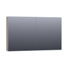BRAUER Impress Deluxe spiegelkast – 119x70x15 cm – directe LED – Taupe mat SW371762