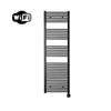 Sanicare HPW Radiateur électrique - 172x45cm - 920W - wifi - thermostat - noir - en bas à droite - noir mat SW1448081