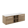 Crosswater Infinity Plan vasque 141x45.5cm Effet marbre Carrara SW670252