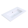 Arcqua Mira Inbouw Wastafel - 81x46x1.5cm - enkele wasbak - zonder kraangat - cast marble - mat wit SW1581352