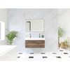 HR Matrix ensemble de meubles de salle de bain 3d 100cm 1 tiroir sans poignée avec bandeau couleur charleston avec lavabo kube 2 trous de robinetterie blanc SW857079