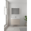 Bruynzeel Box badmeubelset 90x45cm 1 kraangat 1 wasbak 2 lades met spiegelkast met softclose composite kasjmier grijs SW383957 Bruynzeel Box badmeubelset 90x45cm 1 kraangat 1 wasbak 2 lades met spiegelkast met softclose composite kasjmier grijs SW383957