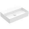 Villeroy & Boch memento 2.0 wastafel onderzijde - geslepen - 60x42cm - zonder overloop - zonder kraangat CeramicPlus - White Alpine (glans wit) SW336065