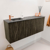 Mondiaz JOYA-DLUX 100cm toiletmeubel - kleur Shadow - Wastafel FAYE positie Links 1 kraangat kleur Sombra. SW1425210