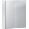 Miroir Armoire Geberit Option avec éclairage - 60x67.7cm - 2 portes - double miroir - blanc SW417588