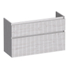 BRAUER Delight Wavy meuble sous-lavabo peu profond 100 2 tiroirs softclose - sans poignées - 1 découpe pour siphon - Forest Seashell SW1199617