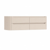 H&R Badmeubelen Juice Wastafelonderkast - 180x45x50cm - linkerhoek afgerond - 4 lades - geïntegreerde greep - Merino SW1491908