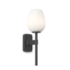 Astro Tacoma Single Applique/Plafonnier - 230V - IP44 - ovale - verre blanc - noir mat SW1566430