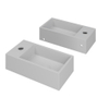 INK Versus lave-mains - 36x18x9cm - polystone - vasque à droite - trou de robinet à gauche - blanc mat SW157955