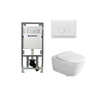 Villeroy & Boch Subway 2.0 Toiletset - Geberit inbouwreservoir - diepspoel - wandcloset - directflush - bedieningsplaat - ronde knoppen - wit SW791653
