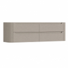 H&R Badmeubelen Juice Wastafelonderkast - 180x45x50cm - afgeronde hoeken - 4 lades - geïntegreerde greep - Olive SW1491484