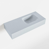 MONDIAZ LEX Opbouwwastafel 70x30x12cm 0 kraangaten wasbak rechts Solid Surface Clay mat SW476433 MONDIAZ LEX Opbouwwastafel 70x30x12cm 0 kraangaten wasbak rechts Solid Surface Clay mat SW476433