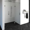 Saniclass Create douchedeur 150x200cm 2-delig profielloos met antikalk en 8mm veiligheidsglas geborsteld RVS SW223843 Saniclass Create douchedeur 150x200cm 2-delig profielloos met antikalk en 8mm veiligheidsglas geborsteld RVS SW223843